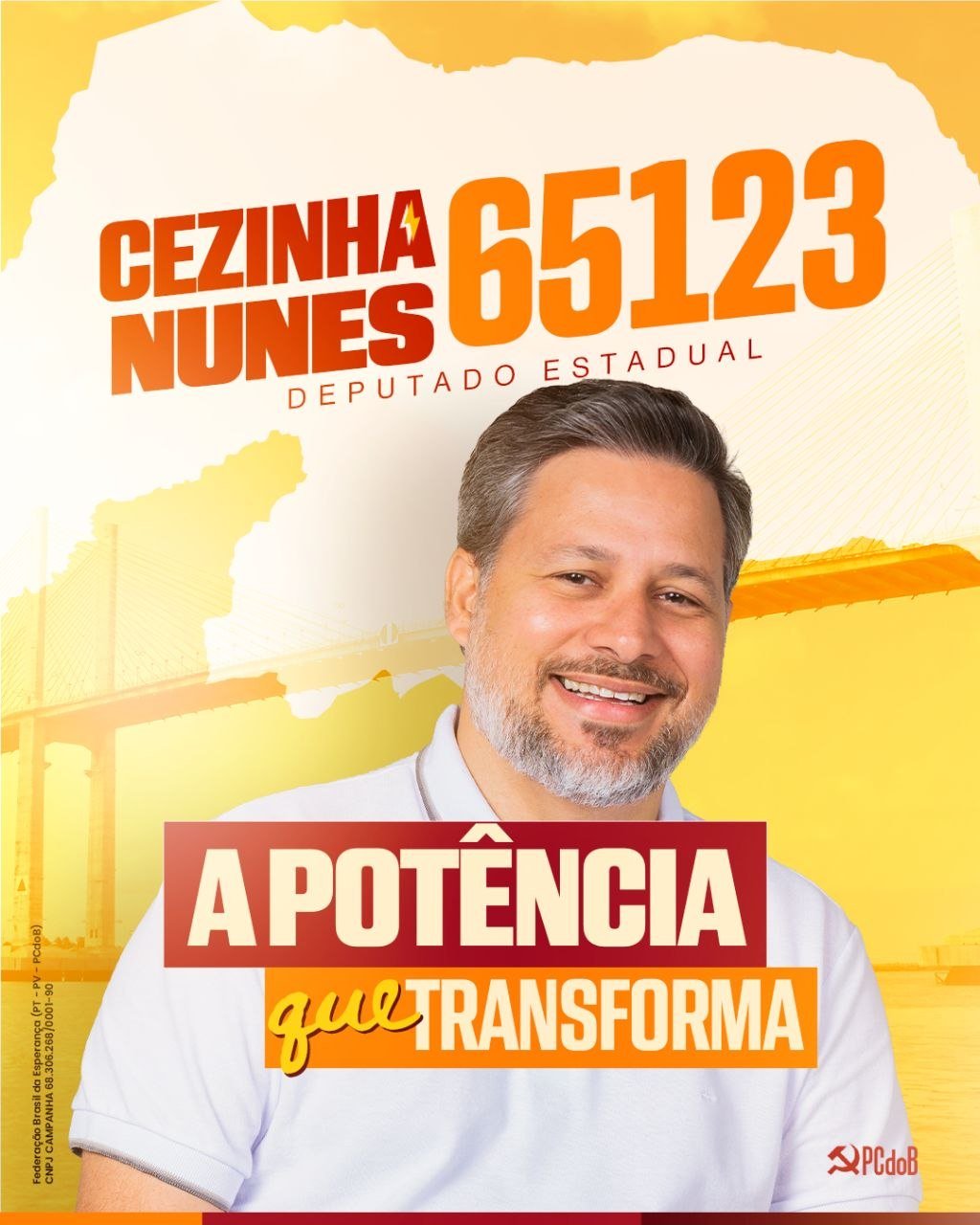 Cezinha Nunes 65123 - Deputado Estadual - Potência que Transforma.